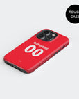 Phone case with the Kaiserslautern 2026-27 Home football shirt design by RIPA Football