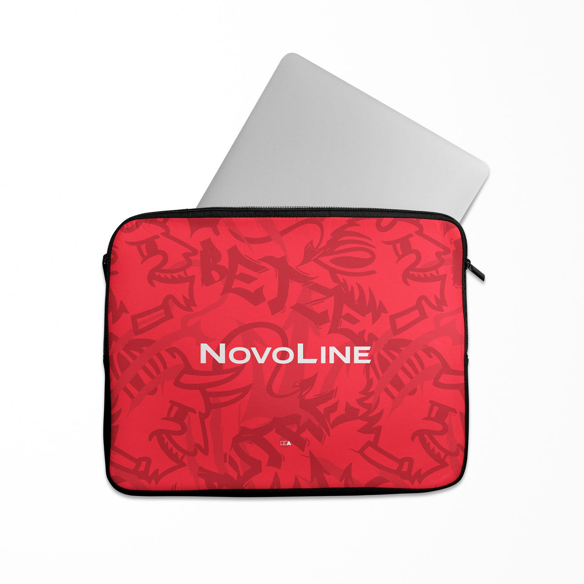 Laptop sleeve with the Kaiserslautern 2026-27 Home football shirt design by RIPA Football
