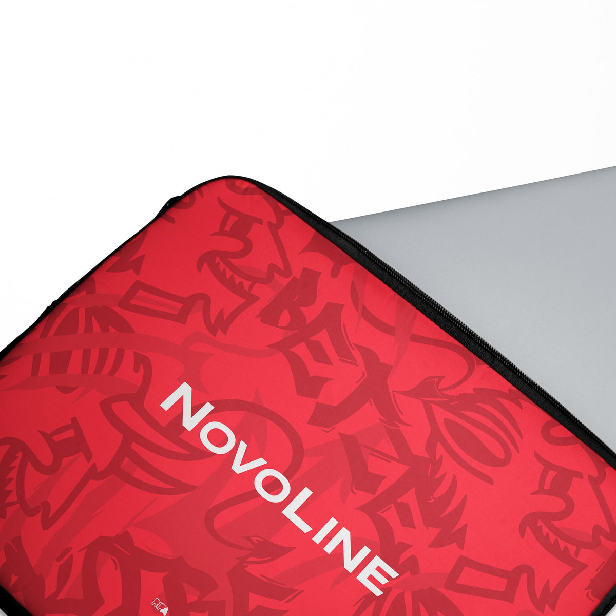 Laptop sleeve with the Kaiserslautern 2026-27 Home football shirt design by RIPA Football