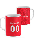 Mug with the Kaiserslautern 2026-27 Home football shirt design by RIPA Football