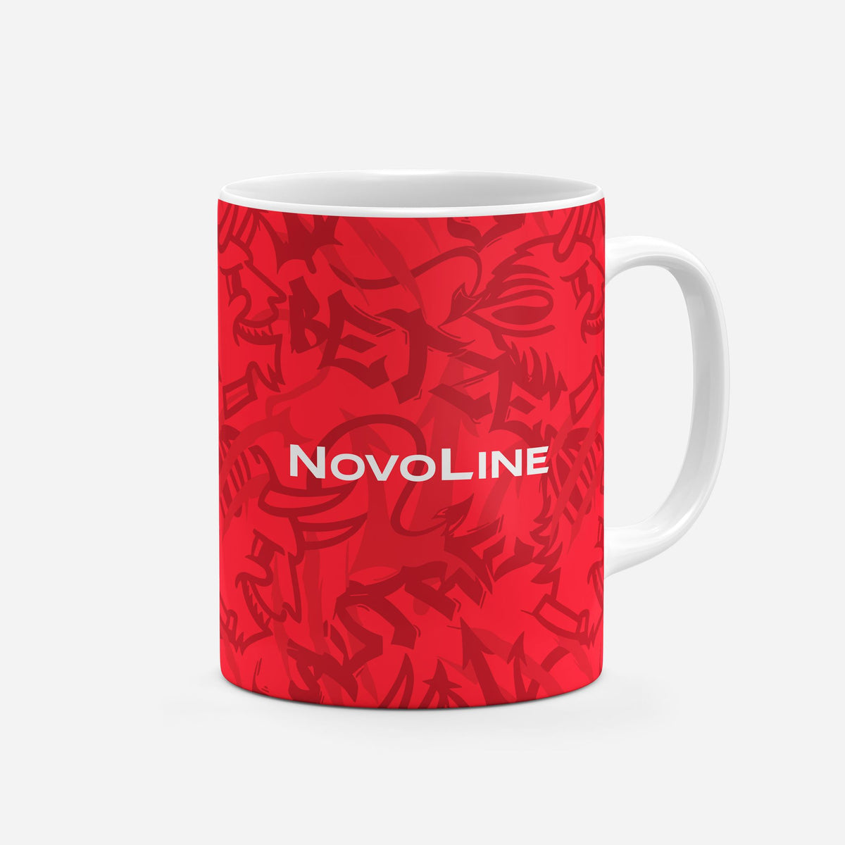 Mug with the Kaiserslautern 2026-27 Home football shirt design by RIPA Football
