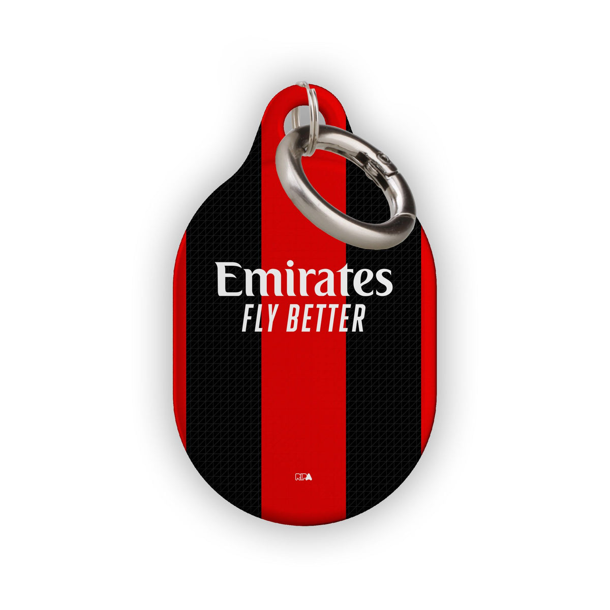 AirTag holder with the AC Milan 2026-27 Home football shirt design by RIPA Football