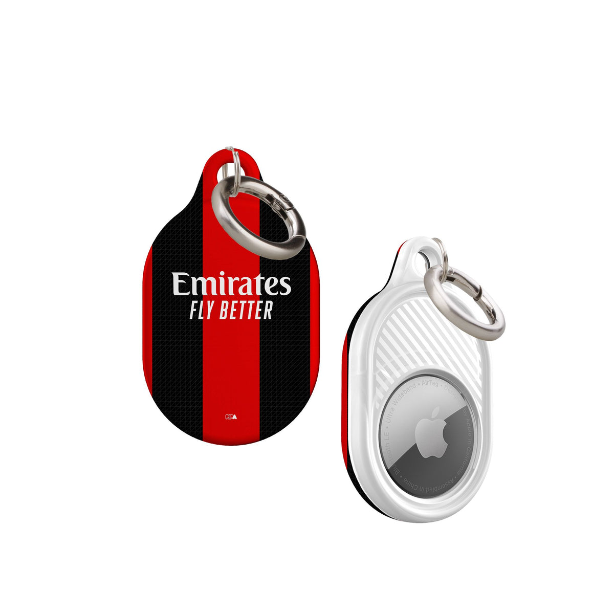 AirTag holder with the AC Milan 2026-27 Home football shirt design by RIPA Football