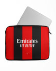 Laptop sleeve with the AC Milan 2026-27 Home football shirt design by RIPA Football