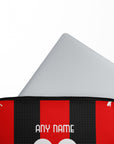 Laptop sleeve with the AC Milan 2026-27 Home football shirt design by RIPA Football