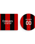 Mouse pad with the AC Milan 2026-27 Home football shirt design by RIPA Football