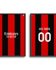 Print with the AC Milan 2026-27 Home football shirt design by RIPA Football