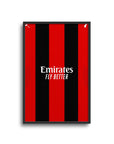 Print with the AC Milan 2026-27 Home football shirt design by RIPA Football