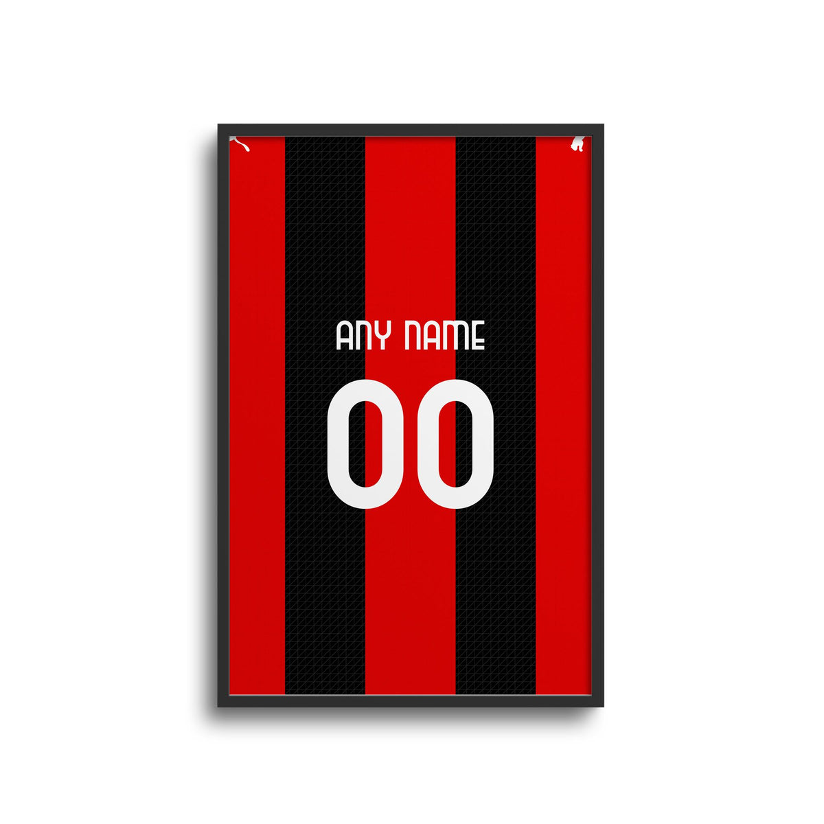 Print with the AC Milan 2026-27 Home football shirt design by RIPA Football