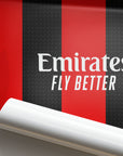 Print with the AC Milan 2026-27 Home football shirt design by RIPA Football