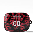 AirPods case with the AC Milan 2026-27 Prematch football shirt design by RIPA Football
