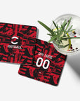Coaster with the AC Milan 2026-27 Prematch football shirt design by RIPA Football