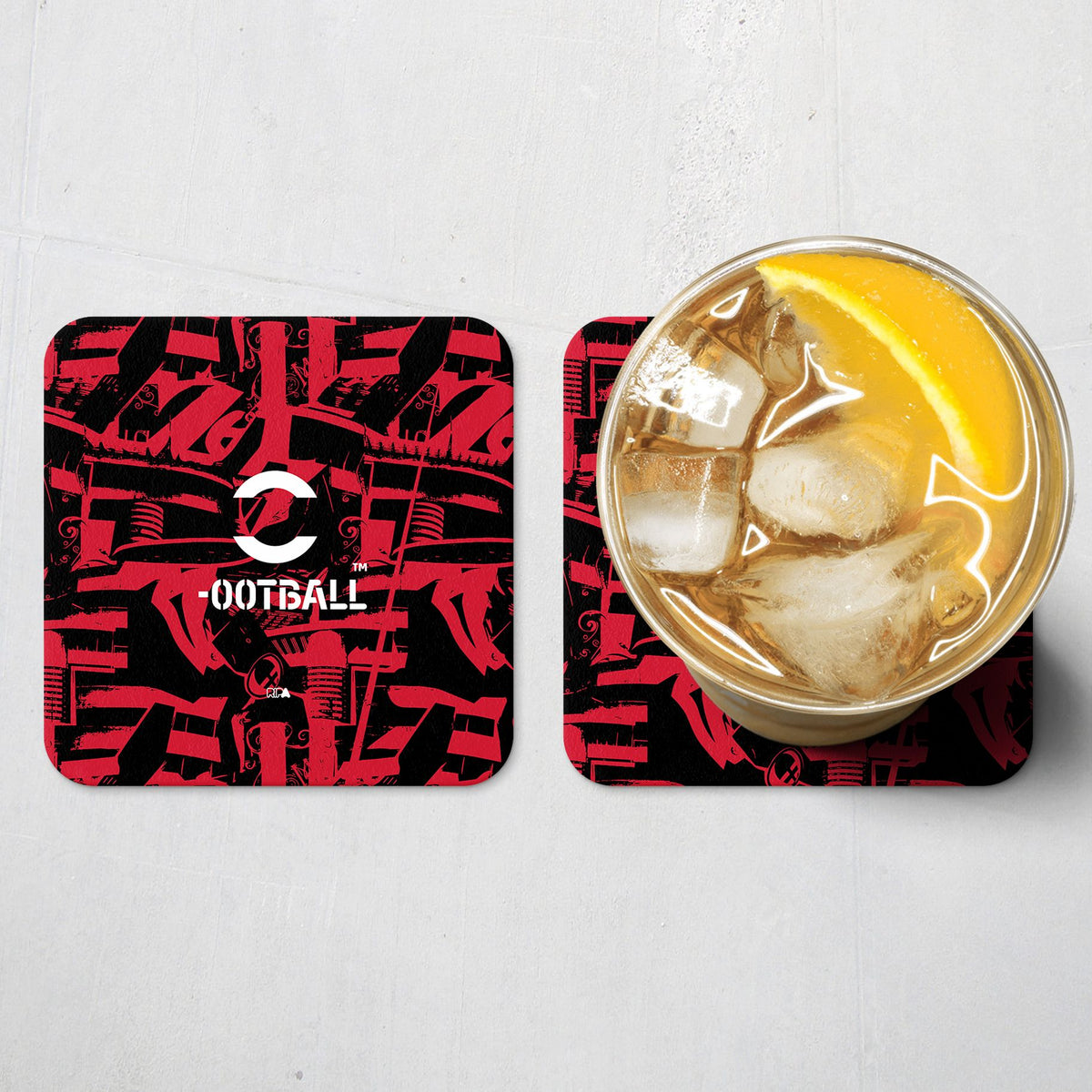 Coaster with the AC Milan 2026-27 Prematch football shirt design by RIPA Football