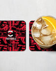 Coaster with the AC Milan 2026-27 Prematch football shirt design by RIPA Football