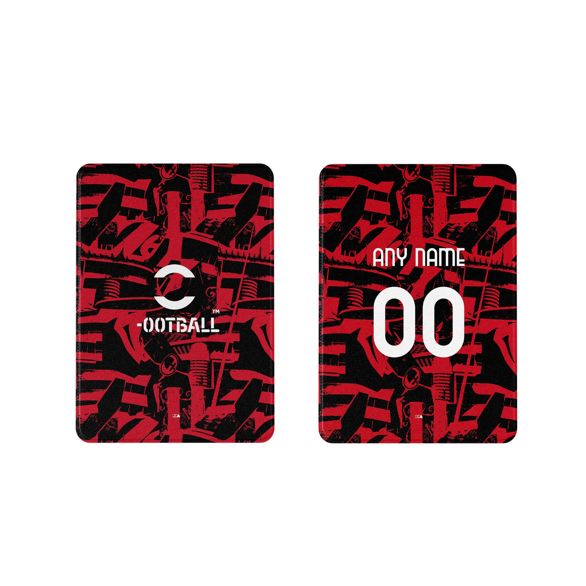 iPad case with the AC Milan 2026-27 Prematch football shirt design by RIPA Football
