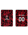 iPad case with the AC Milan 2026-27 Prematch football shirt design by RIPA Football
