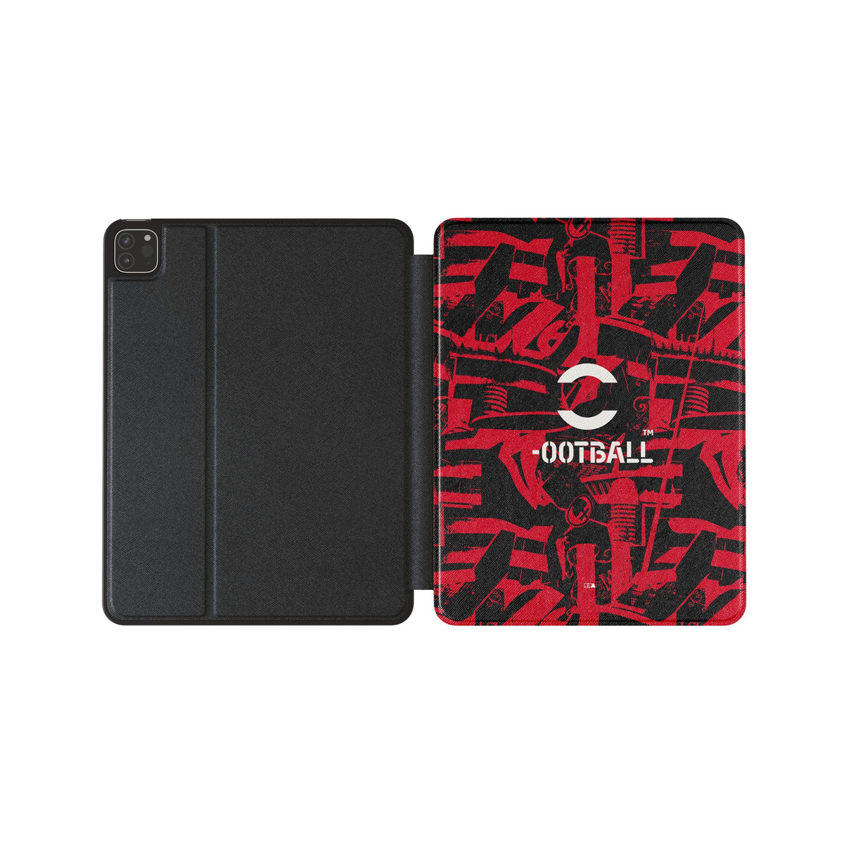 iPad case with the AC Milan 2026-27 Prematch football shirt design by RIPA Football