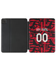 iPad case with the AC Milan 2026-27 Prematch football shirt design by RIPA Football