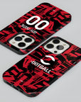 Phone case with the AC Milan 2026-27 Prematch football shirt design by RIPA Football