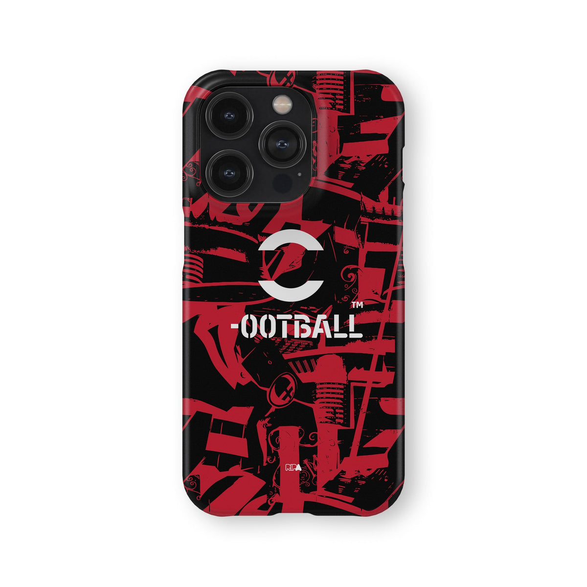 Phone case with the AC Milan 2026-27 Prematch football shirt design by RIPA Football