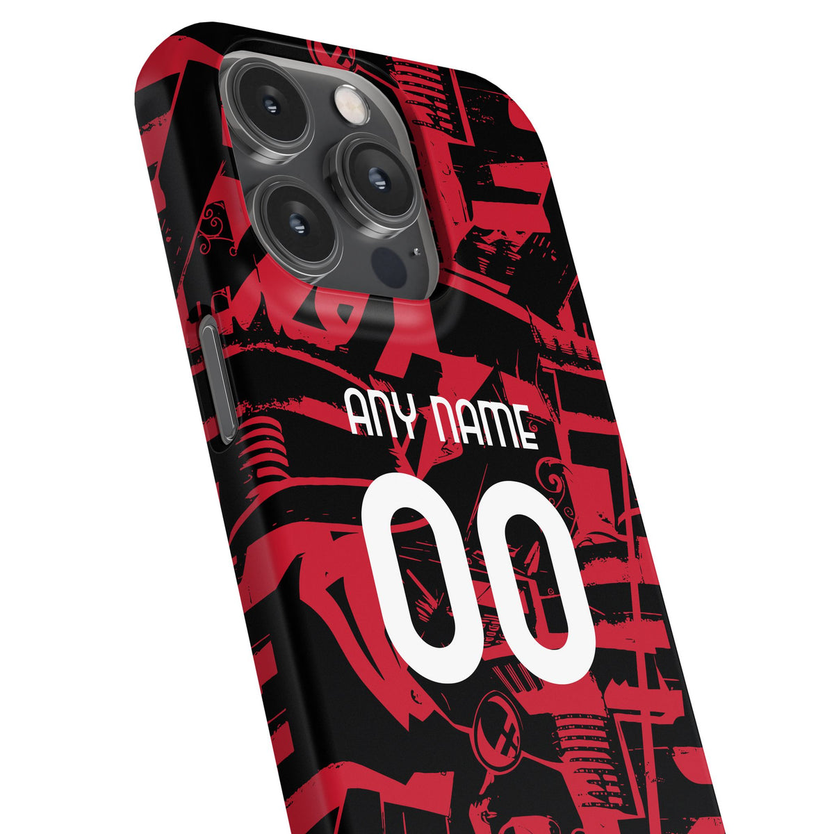 Phone case with the AC Milan 2026-27 Prematch football shirt design by RIPA Football