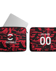 Laptop sleeve with the AC Milan 2026-27 Prematch football shirt design by RIPA Football