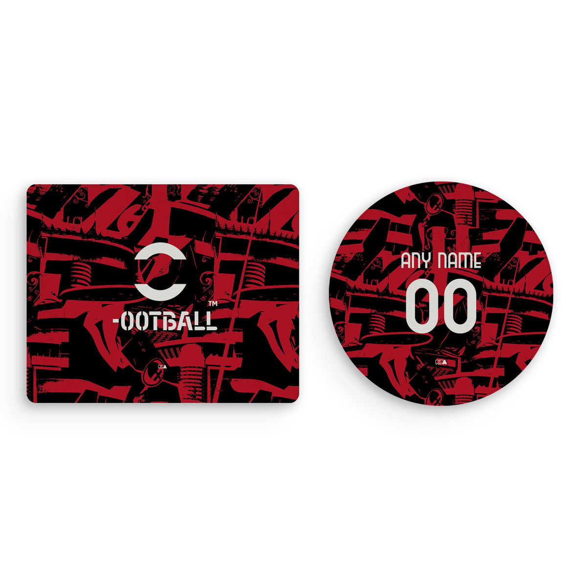 Mouse pad with the AC Milan 2026-27 Prematch football shirt design by RIPA Football