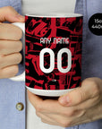 Mug with the AC Milan 2026-27 Prematch football shirt design by RIPA Football