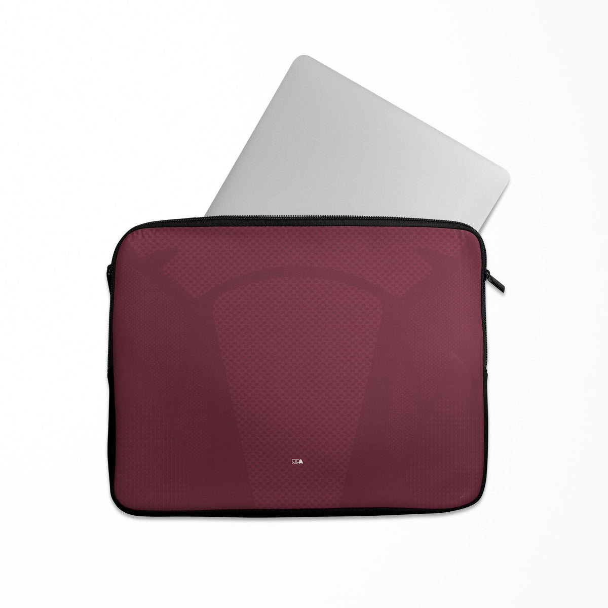 Laptop sleeve with the Aston Villa 2026-27 Home football shirt design by RIPA Football