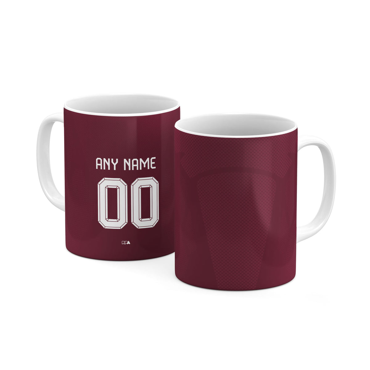 Mug with the Aston Villa 2026-27 Home football shirt design by RIPA Football