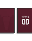 Print with the Aston Villa 2026-27 Home football shirt design by RIPA Football