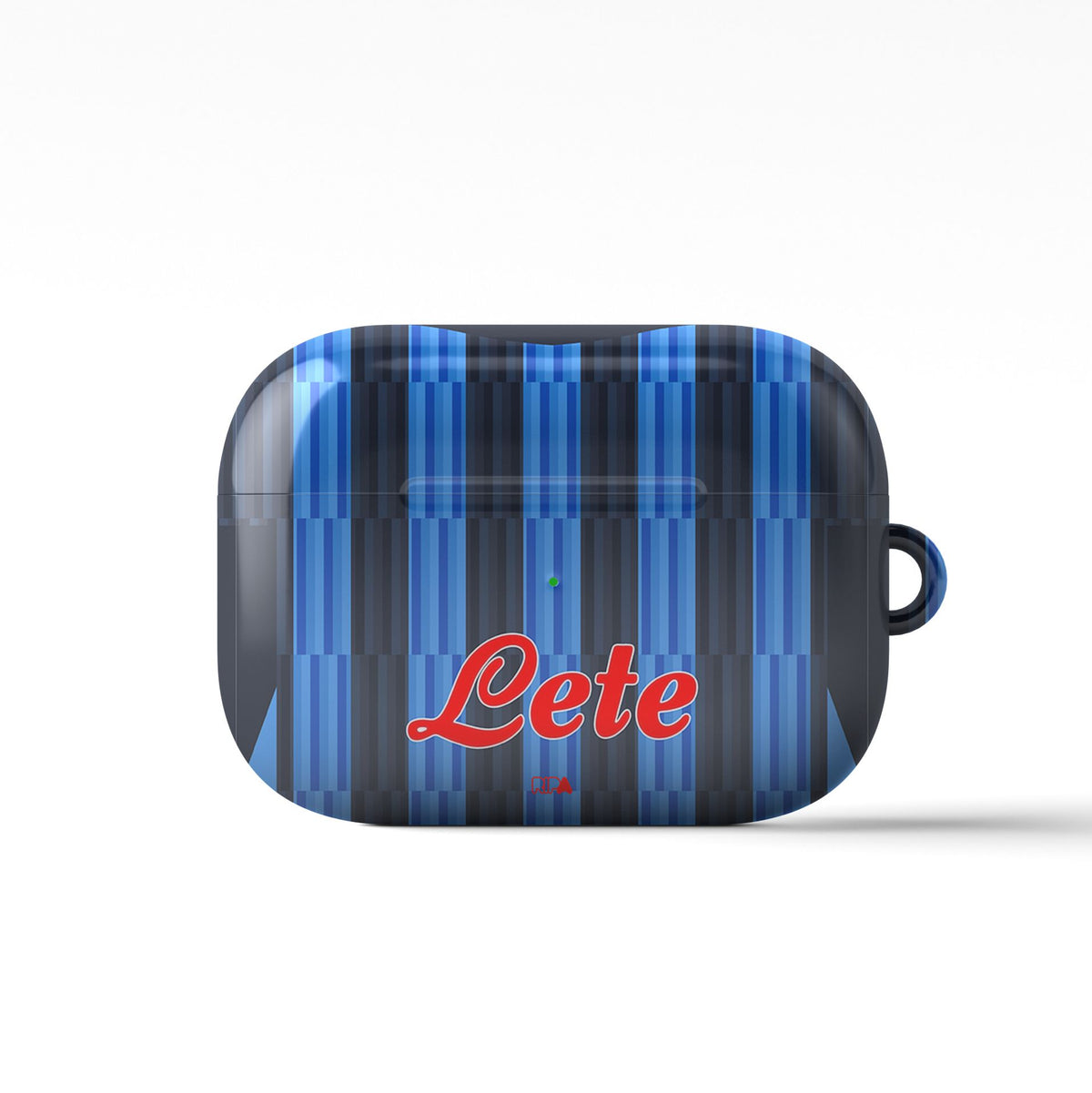 AirPods case with the Atalanta 2026-27 Home football shirt design by RIPA Football