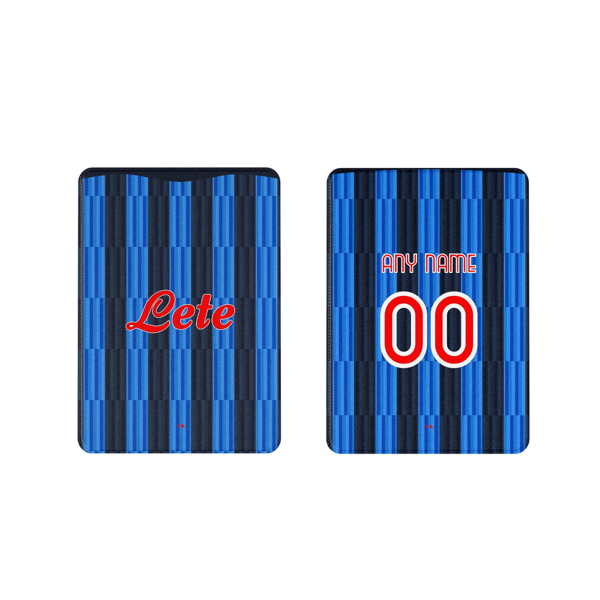 iPad case with the Atalanta 2026-27 Home football shirt design by RIPA Football