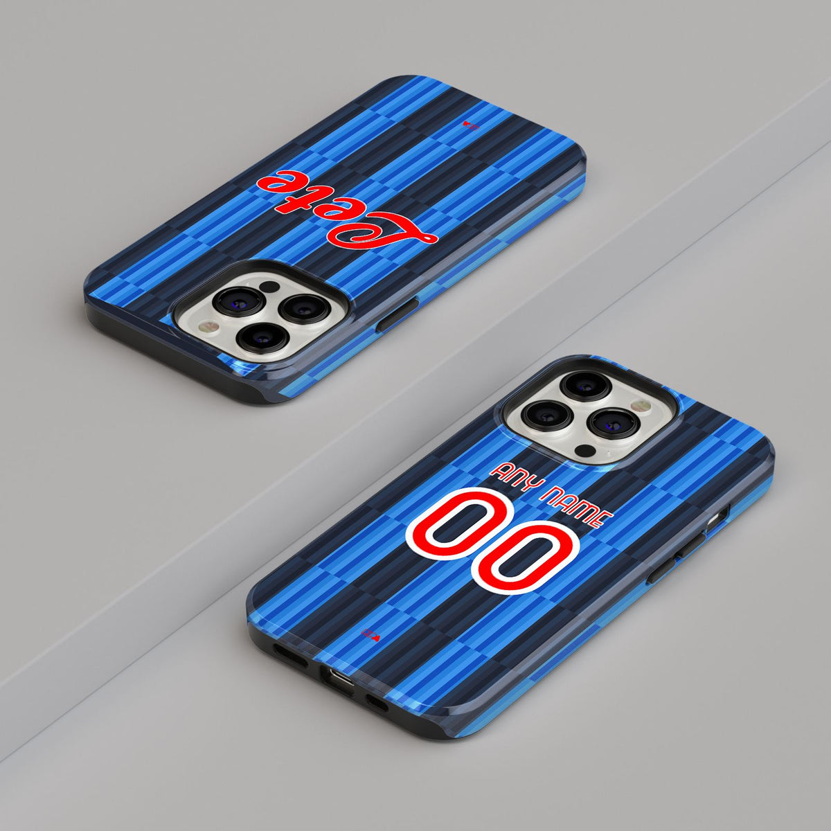 Phone case with the Atalanta 2026-27 Home football shirt design by RIPA Football
