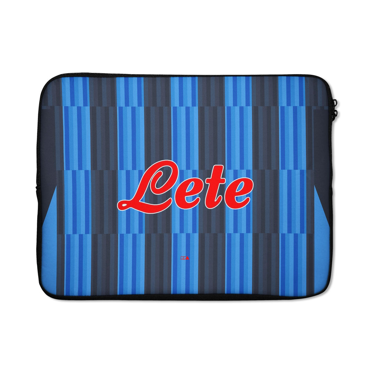 Laptop sleeve with the Atalanta 2026-27 Home football shirt design by RIPA Football