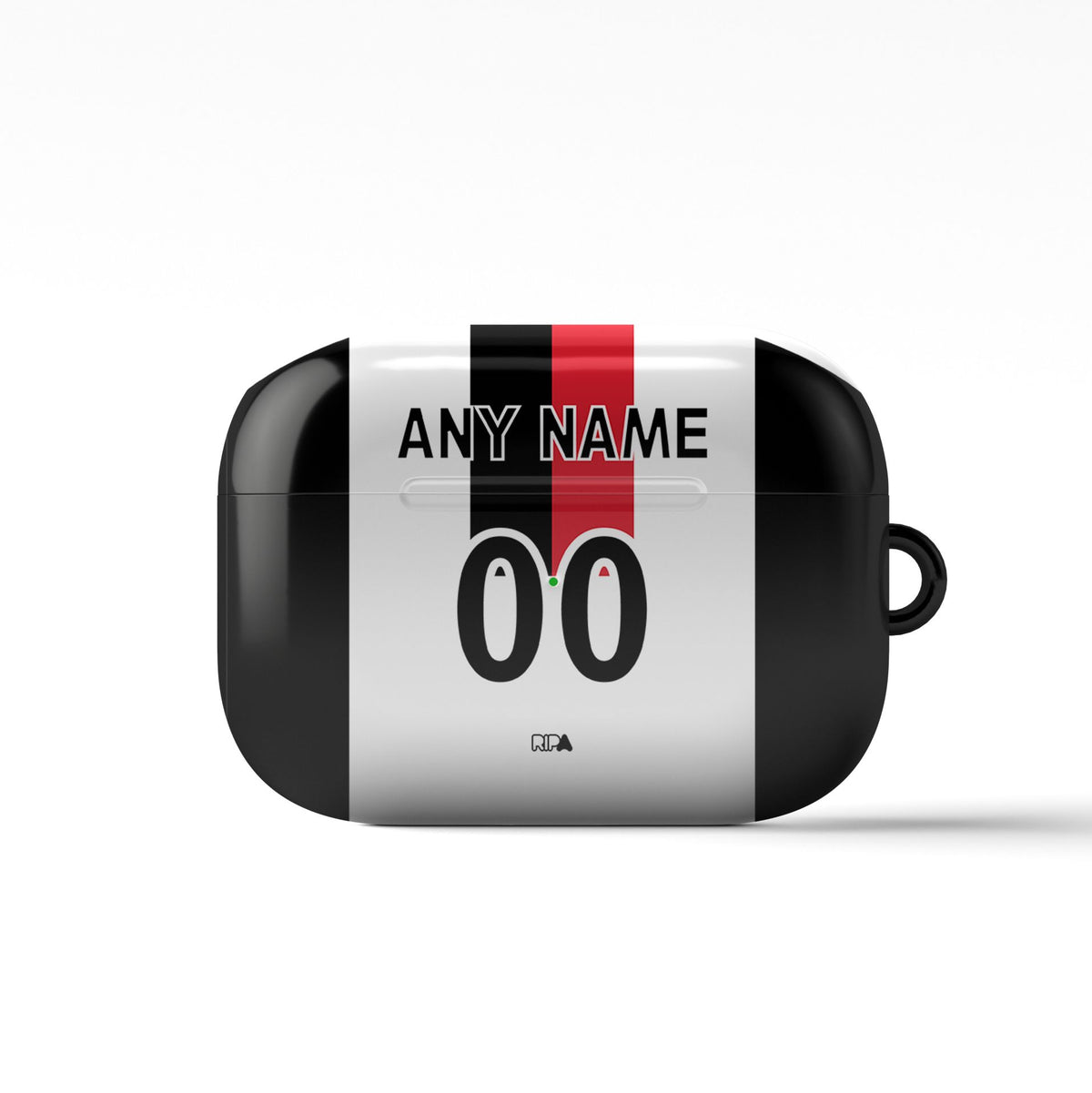 AirPods case with the Atlas 2026-27 Away football shirt design by RIPA Football