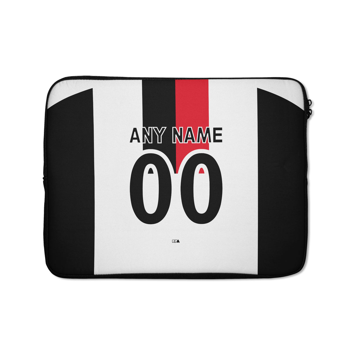 Laptop sleeve with the Atlas 2026-27 Away football shirt design by RIPA Football
