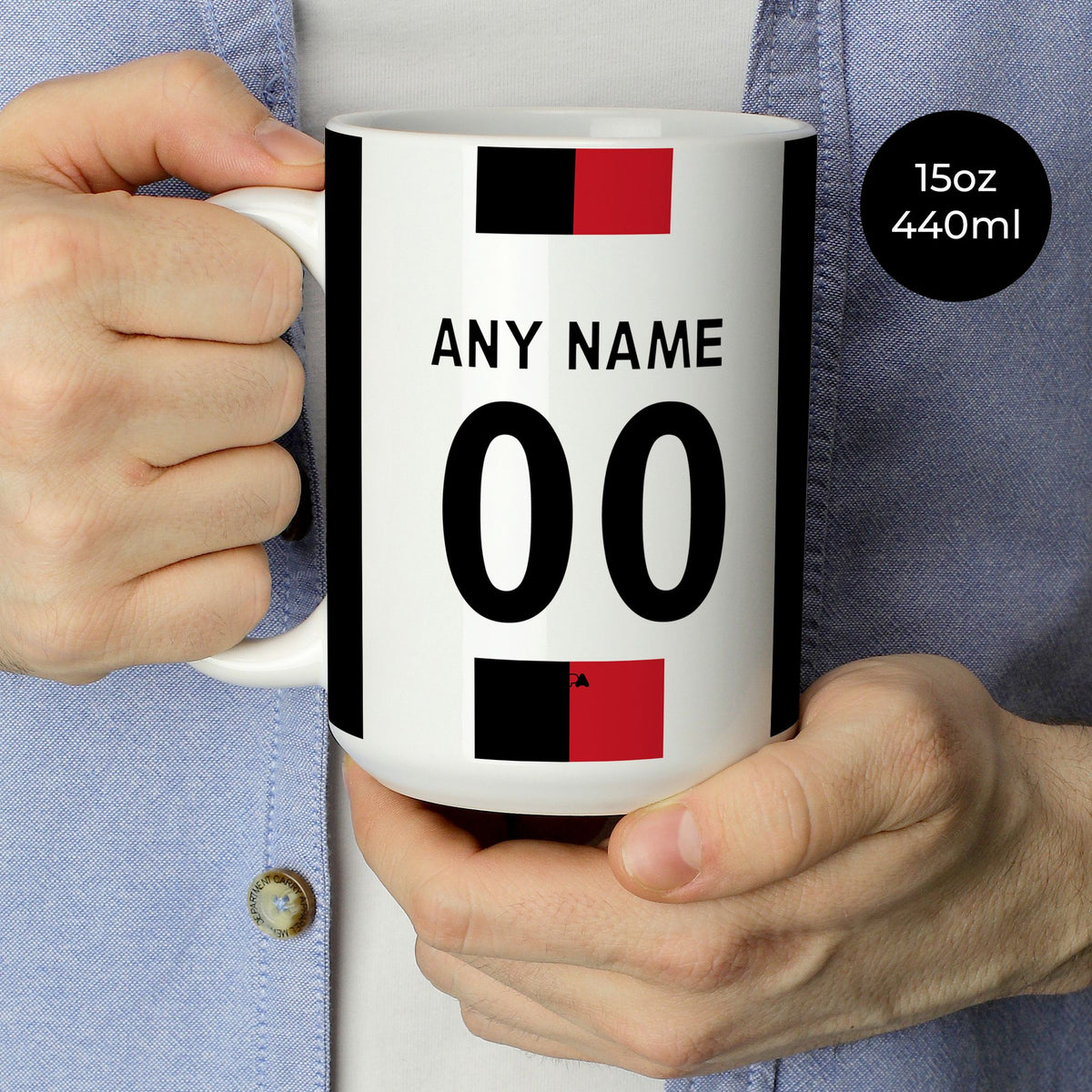 Mug with the Atlas 2026-27 Away football shirt design by RIPA Football