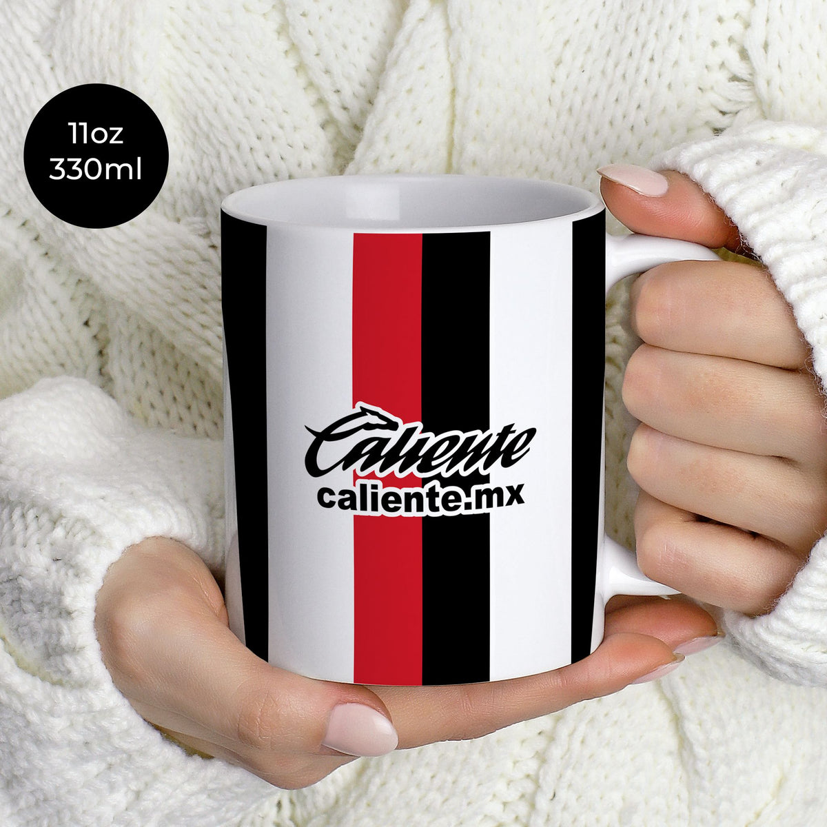 Mug with the Atlas 2026-27 Away football shirt design by RIPA Football