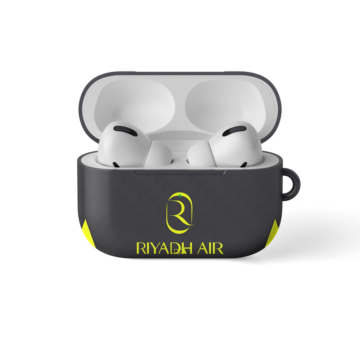 AirPods case with the Atlético Madrid 2026-27 Away football shirt design by RIPA Football