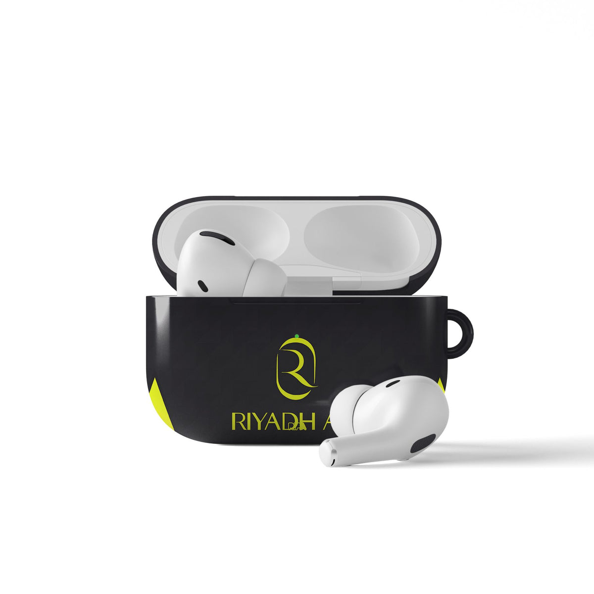 AirPods case with the Atlético Madrid 2026-27 Away football shirt design by RIPA Football