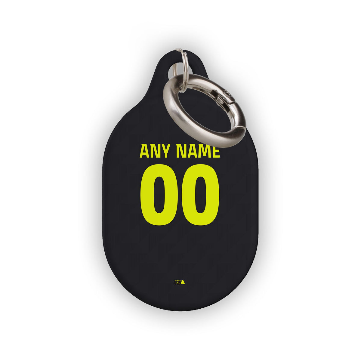 AirTag holder with the Atlético Madrid 2026-27 Away football shirt design by RIPA Football