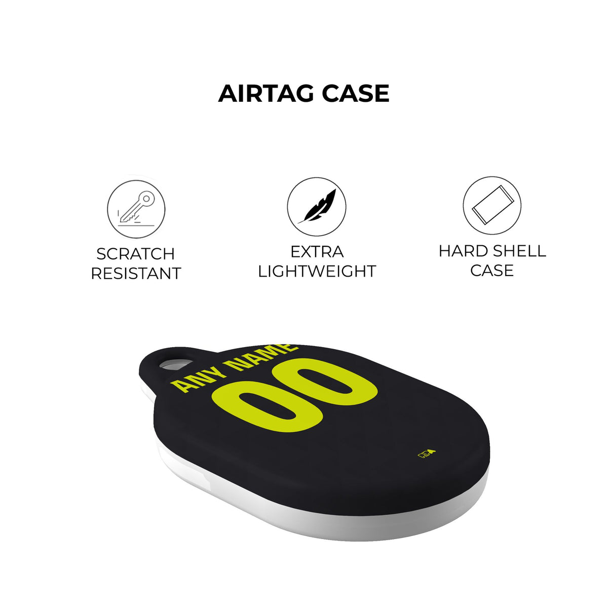 AirTag holder with the Atlético Madrid 2026-27 Away football shirt design by RIPA Football