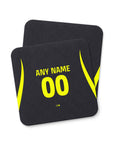 Coaster with the Atlético Madrid 2026-27 Away football shirt design by RIPA Football