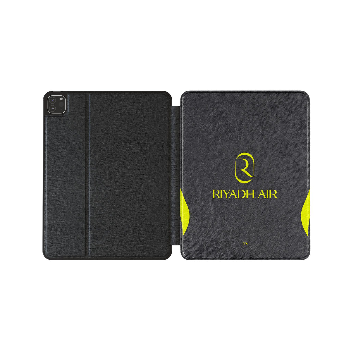 iPad case with the Atlético Madrid 2026-27 Away football shirt design by RIPA Football