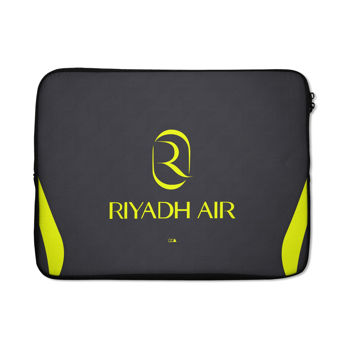 Laptop sleeve with the Atlético Madrid 2026-27 Away football shirt design by RIPA Football