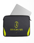 Laptop sleeve with the Atlético Madrid 2026-27 Away football shirt design by RIPA Football