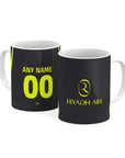 Mug with the Atlético Madrid 2026-27 Away football shirt design by RIPA Football