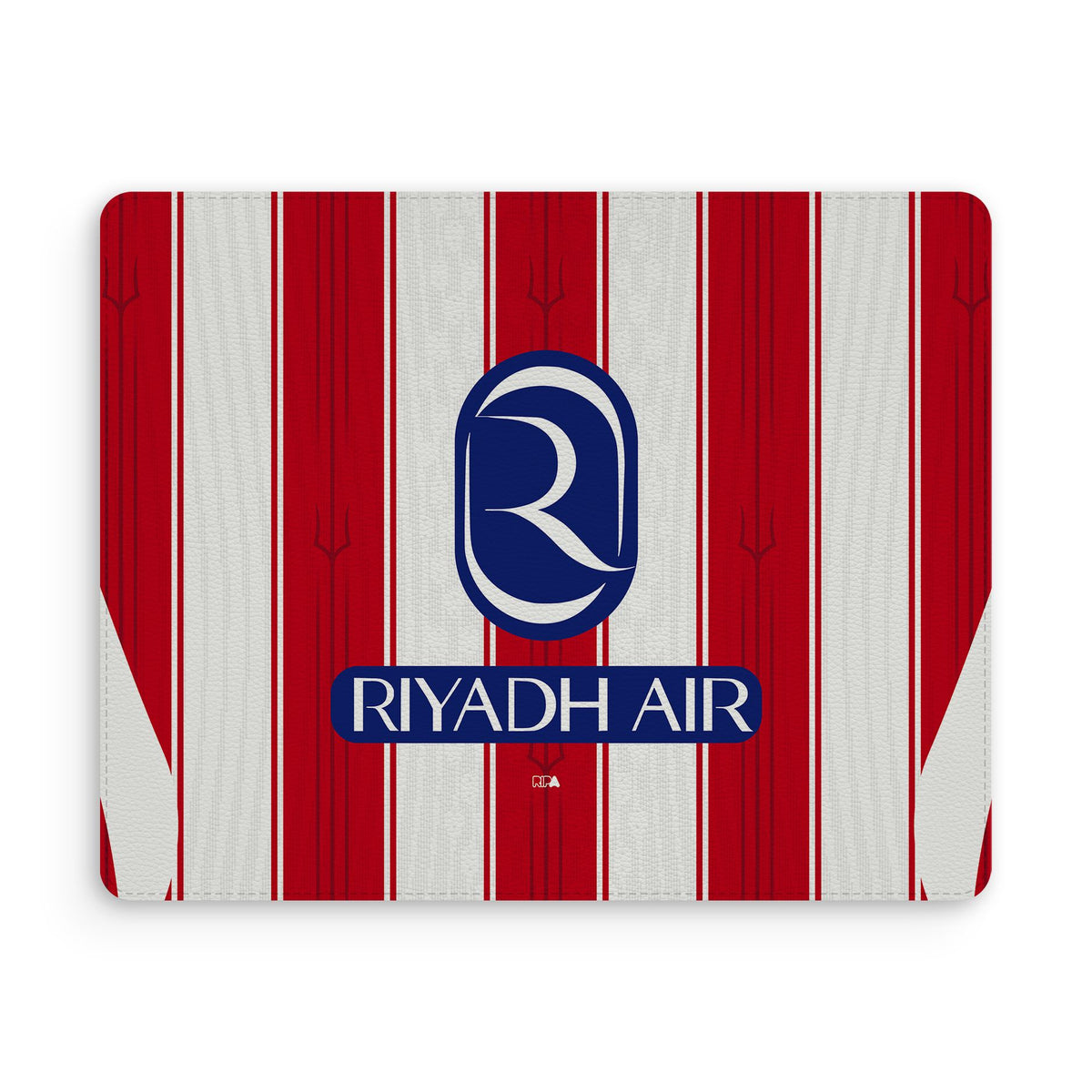 Mouse pad with the Atlético Madrid 2026-27 Home football shirt design by RIPA Football