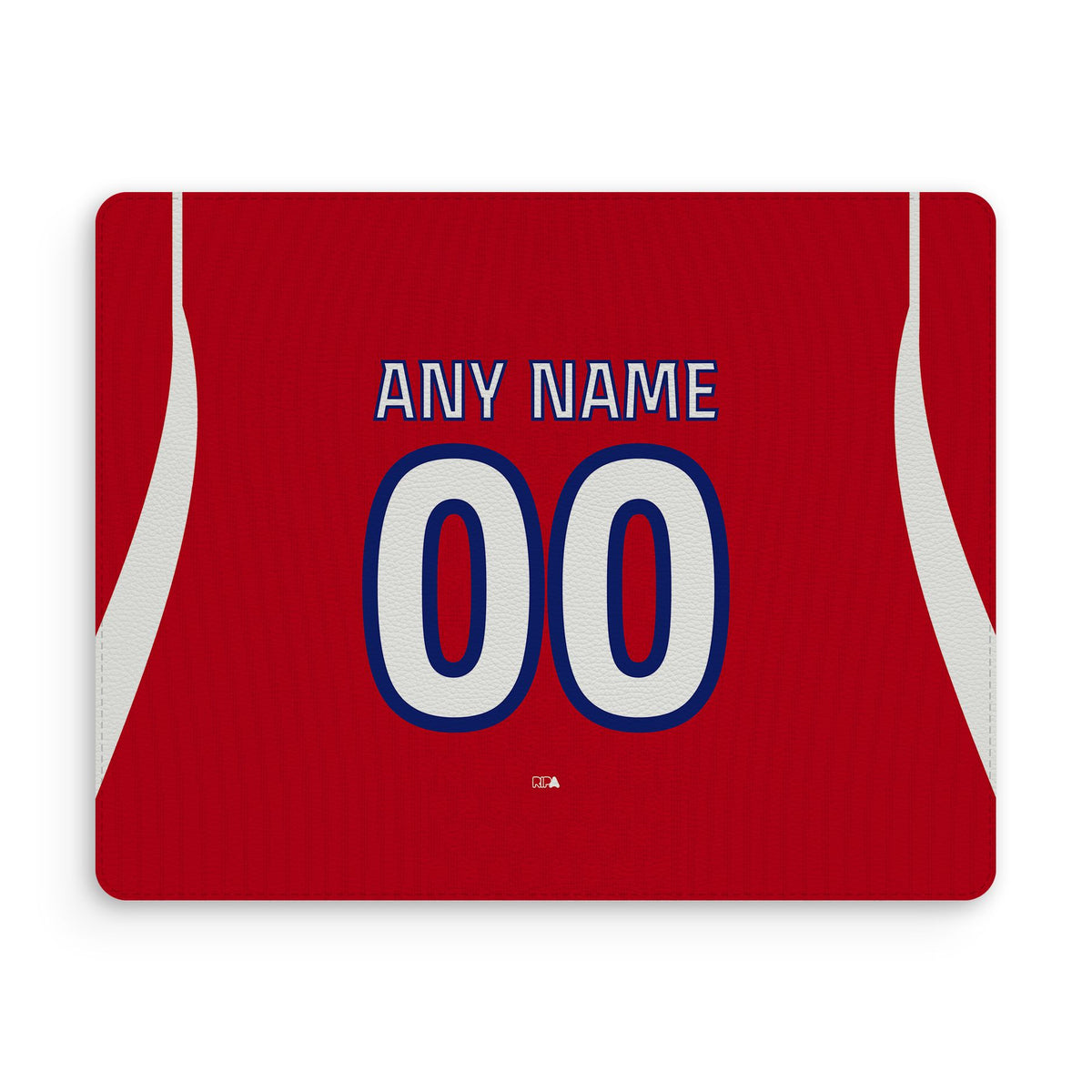 Mouse pad with the Atlético Madrid 2026-27 Home football shirt design by RIPA Football